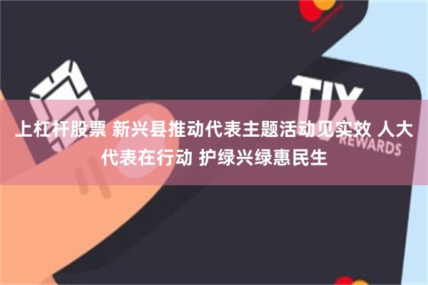 上杠杆股票 新兴县推动代表主题活动见实效 人大代表在行动 护绿兴绿惠民生