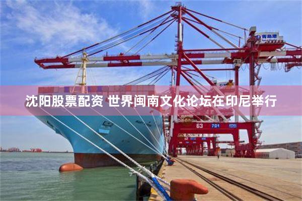 沈阳股票配资 世界闽南文化论坛在印尼举行