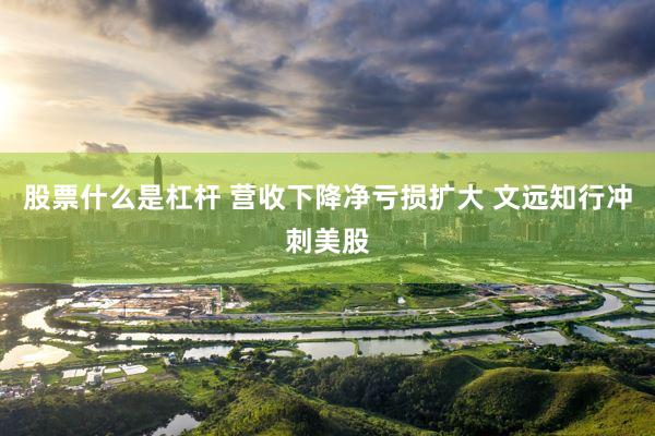 股票什么是杠杆 营收下降净亏损扩大 文远知行冲刺美股