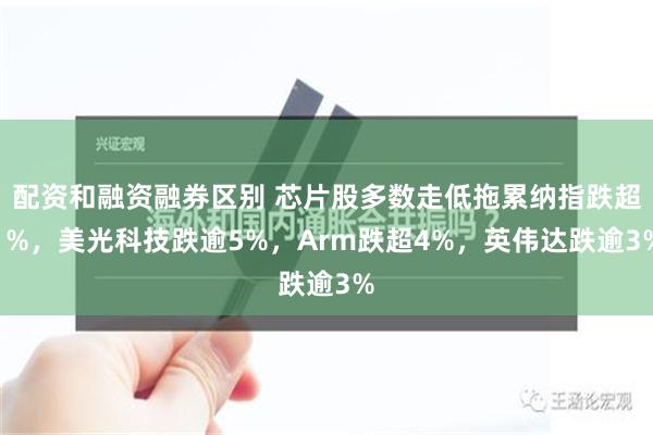配资和融资融券区别 芯片股多数走低拖累纳指跌超1%，美光科技跌逾5%，Arm跌超4%，英伟达跌逾3%