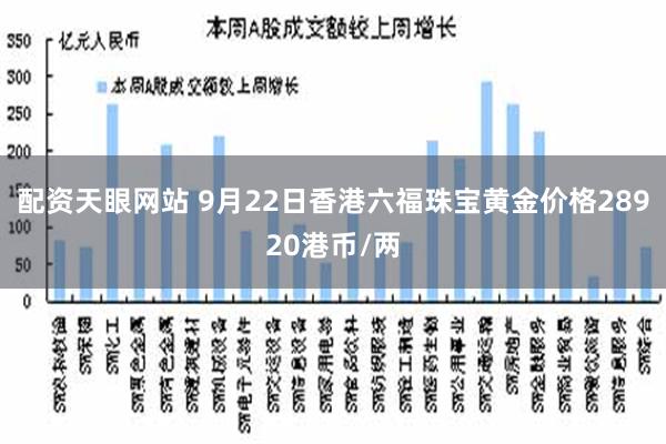 配资天眼网站 9月22日香港六福珠宝黄金价格28920港币/两