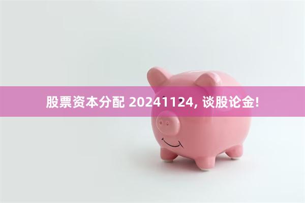 股票资本分配 20241124, 谈股论金!