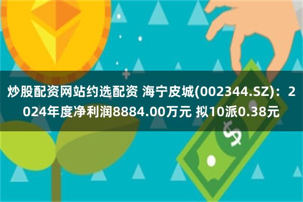 炒股配资网站约选配资 海宁皮城(002344.SZ)：2024年度净利润8884.00万元 拟10派0.38元